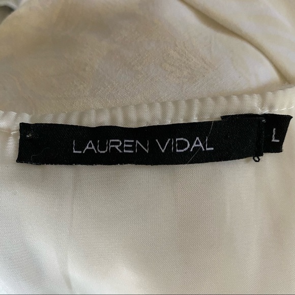 Lauren Vidal Women’s Layered Chiffon Lace Sweater - Picture 5 of 6